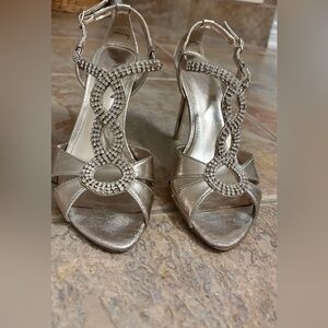 Aldo Shimmering Silver Heels